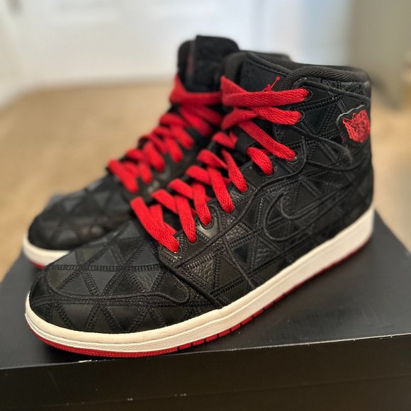 Jordan 1 Retro J2k Black Varsity Red - Size: 10